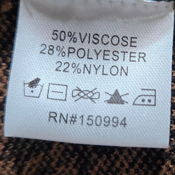 BELLDINI* OPEN FRONT CARDIGAN* COLOR: BLACK ALMOND* SIZE: 1X - Picture 10 of 12